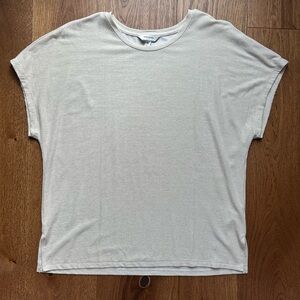 Banana Republic, Gold Shimmer Knit Short Sleeve Top, Medium